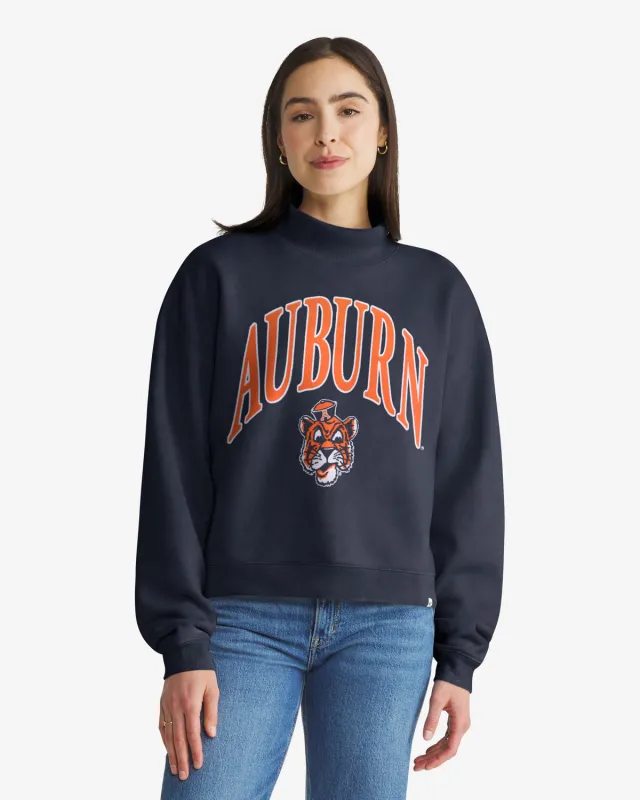 AUBURN TIGERS VINTAGE VANTAGE '47 WOMEN'S MOCK NECK PULLOVER made by 47