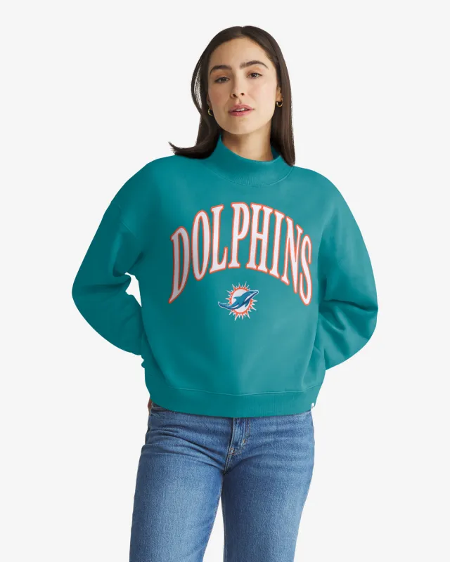 MIAMI DOLPHINS VANTAGE '47 WOMEN'S MOCK NECK PULLOVER made by 47