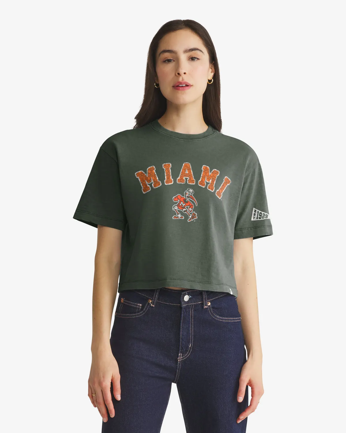 MIAMI HURRICANES VINTAGE ELMORE WELL WORN '47 HEAVY SLUB TEE WOMENS sold by 47