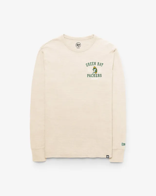 GREEN BAY PACKERS HISTORIC EGREMONT WELL WORN '47 HEAVY SLUB LONG SLEEVE TEE made by 47
