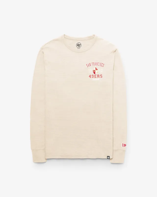 SAN FRANCISCO 49ERS HISTORIC EGREMONT WELL WORN '47 HEAVY SLUB LONG SLEEVE TEE made by 47
