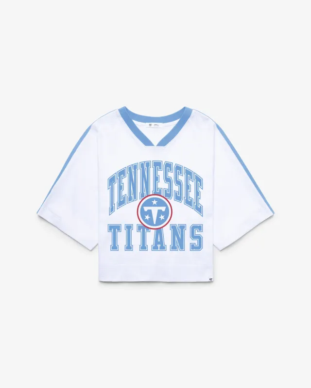 TENNESSEE TITANS BIG OVERARCH '47 WOMEN'S DROP NEEDLE RAGLAN JERSEY made by 47