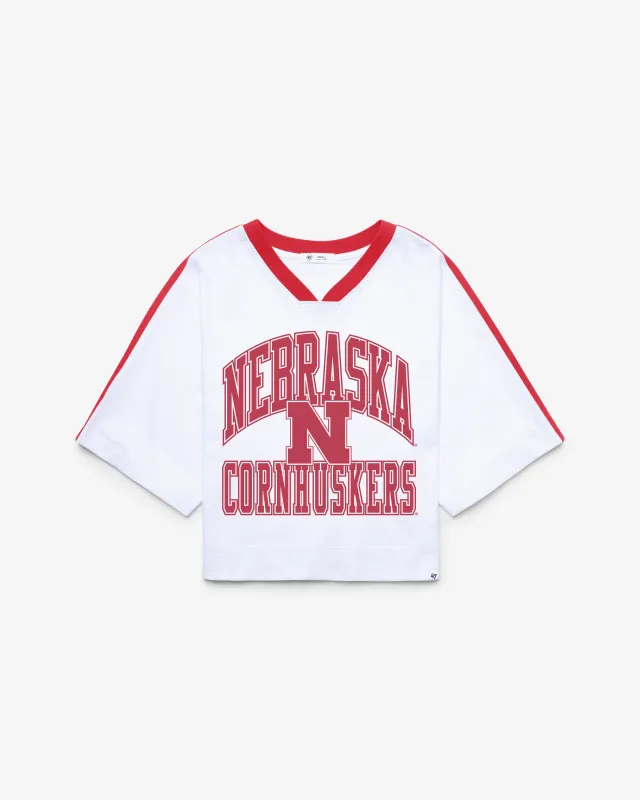 NEBRASKA CORNHUSKERS BIG OVERARCH '47 WOMEN'S DROP NEEDLE RAGLAN JERSEY made by 47