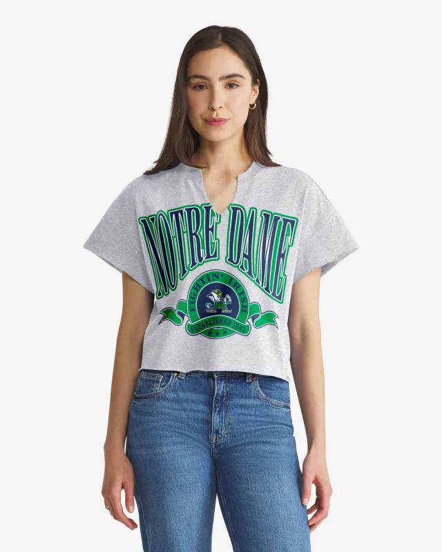 NOTRE DAME FIGHTING IRISH BANNERS OUT '47 OVERSIZED NOTCH NECK TEE WOMENS made by 47
