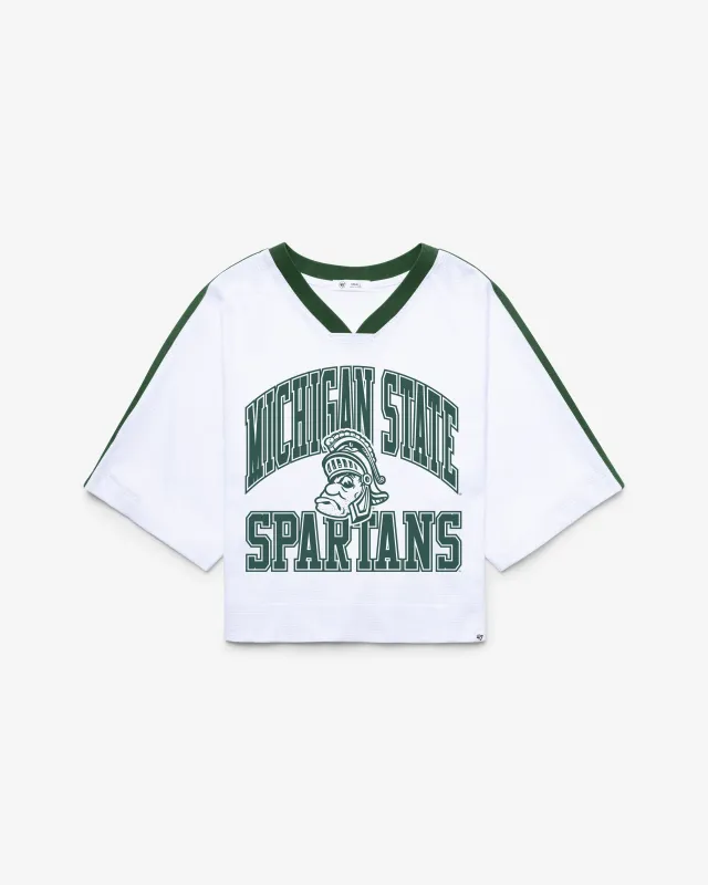 MICHIGAN STATE SPARTANS VINTAGE BIG OVERARCH '47 WOMEN'S DROP NEEDLE RAGLAN JERSEY made by 47