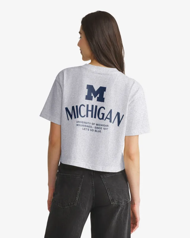 MICHIGAN WOLVERINES HADRIAN '47 FOUNDATION CROP TEE WOMENS made by 47