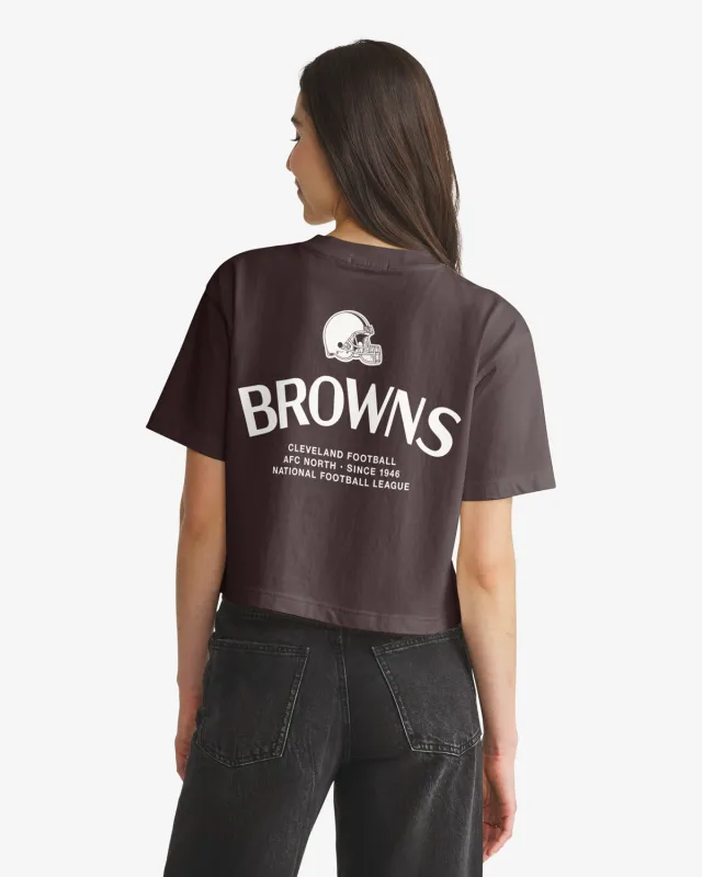 CLEVELAND BROWNS HADRIAN '47 FOUNDATION CROP TEE WOMENS made by 47