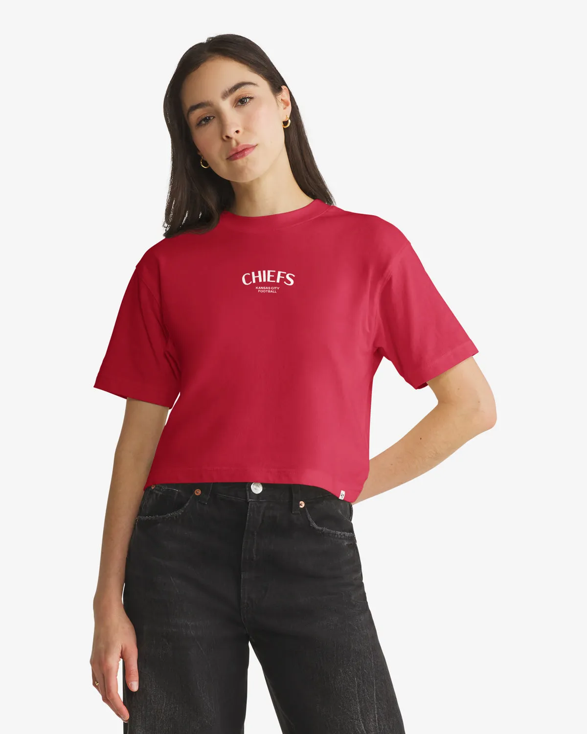 KANSAS CITY CHIEFS HADRIAN '47 FOUNDATION CROP TEE WOMENS sold by 47 product image thumbnail 2