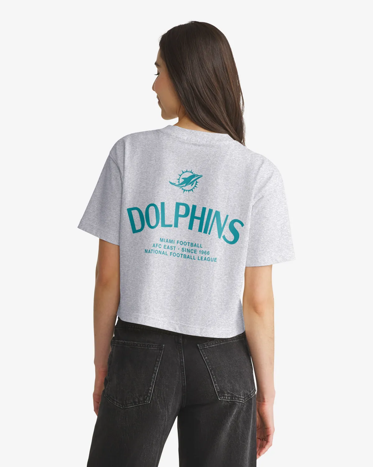 MIAMI DOLPHINS HADRIAN '47 FOUNDATION CROP TEE WOMENS sold by 47