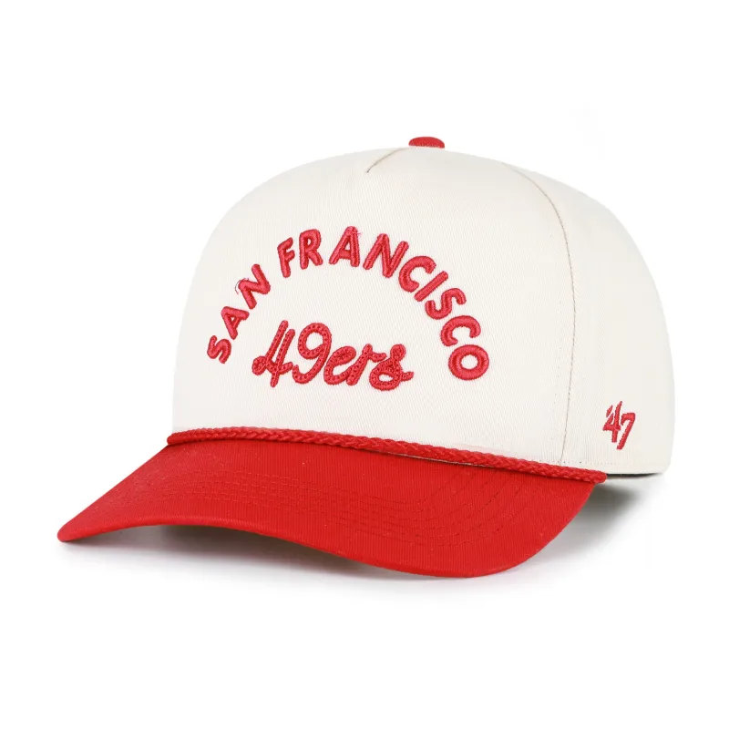 SAN FRANCISCO 49ERS ROPE SCRIPT '47 WOMEN'S HITCH RF RELAXED FIT made by 47