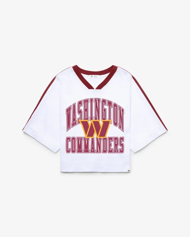 WASHINGTON COMMANDERS BIG OVERARCH '47 WOMEN'S DROP NEEDLE RAGLAN JERSEY made by 47
