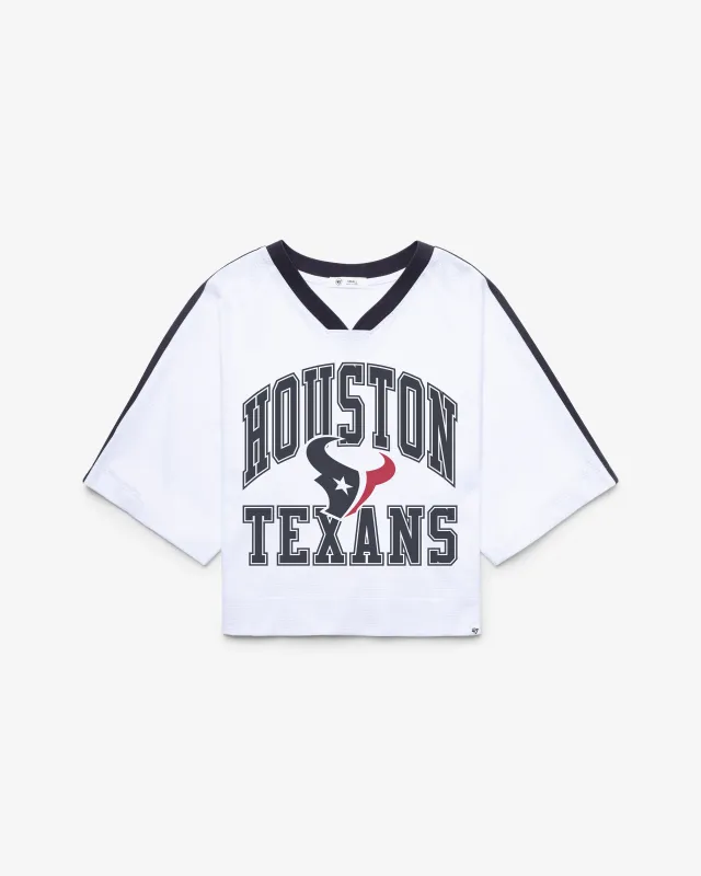 HOUSTON TEXANS BIG OVERARCH '47 WOMEN'S DROP NEEDLE RAGLAN JERSEY made by 47