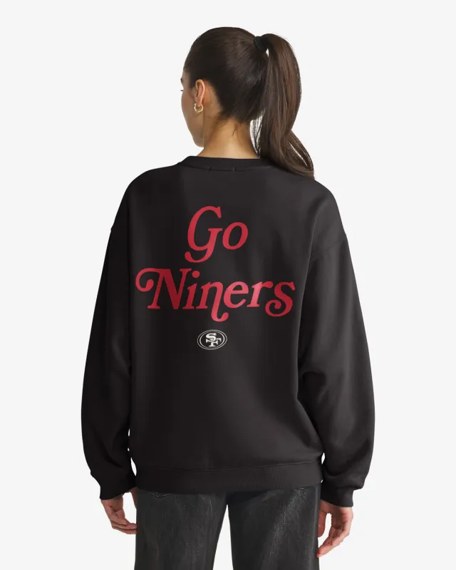 SAN FRANCISCO 49ERS SHOUT IT OUT '47 OVERSIZED CREW WOMENS made by 47