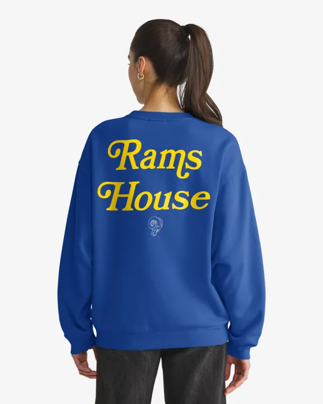 LOS ANGELES RAMS HISTORIC SHOUT IT OUT '47 OVERSIZED CREW WOMENS made by 47