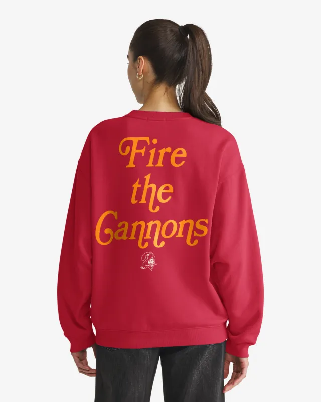 TAMPA BAY BUCCANEERS HISTORIC SHOUT IT OUT '47 OVERSIZED CREW WOMENS made by 47