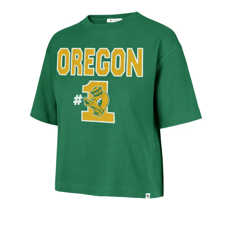 OREGON DUCKS VINTAGE FIRST RANK '47 FOUNDATION CROP TEE WOMENS made by 47