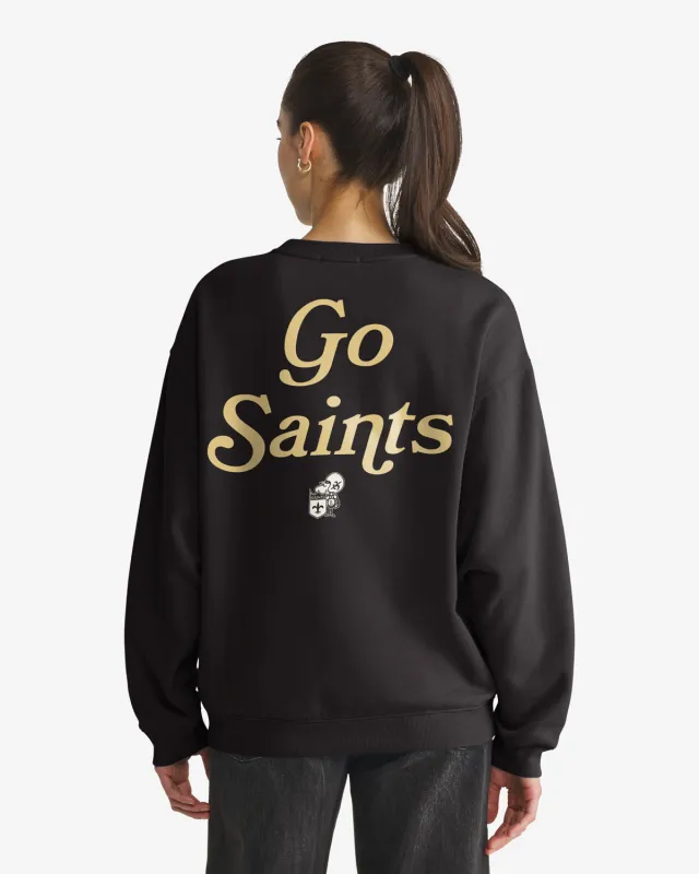 NEW ORLEANS SAINTS HISTORIC SHOUT IT OUT '47 OVERSIZED CREW WOMENS made by 47