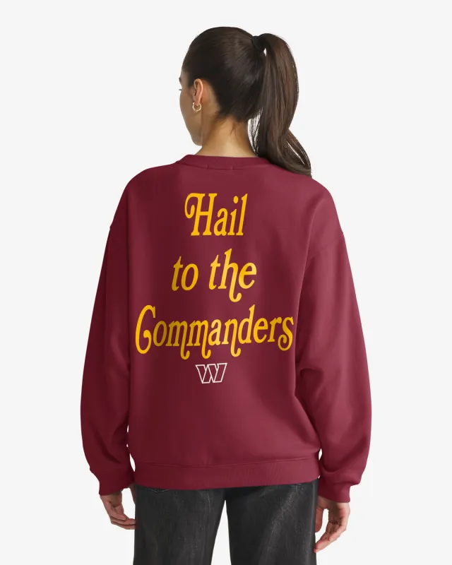 WASHINGTON COMMANDERS SHOUT IT OUT '47 OVERSIZED CREW WOMENS made by 47