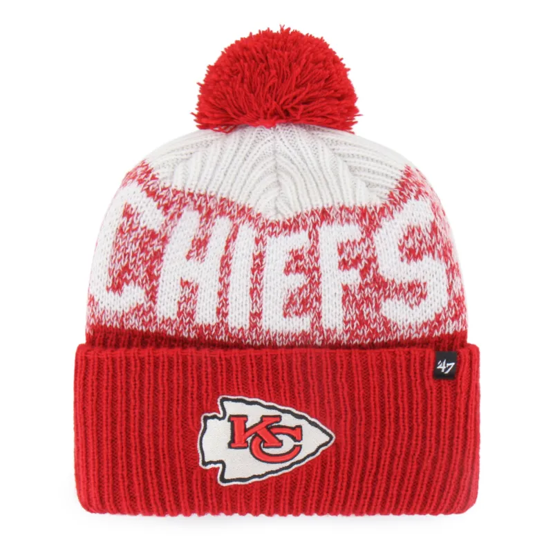 Kansas City Chiefs Bone Chill '47 Cuff Knit made by 47
