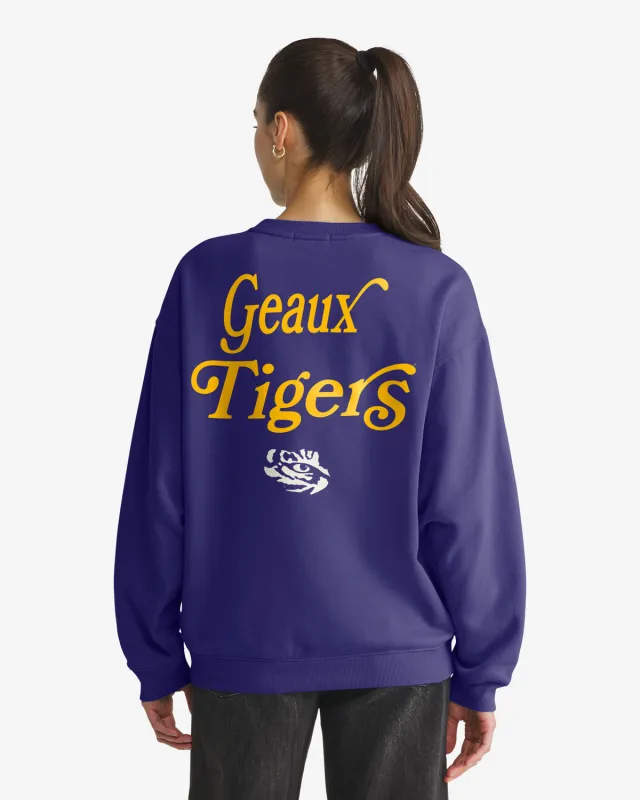 Louisiana State Tigers LSU Shout It Out '47 Oversized Crew Womens made by 47