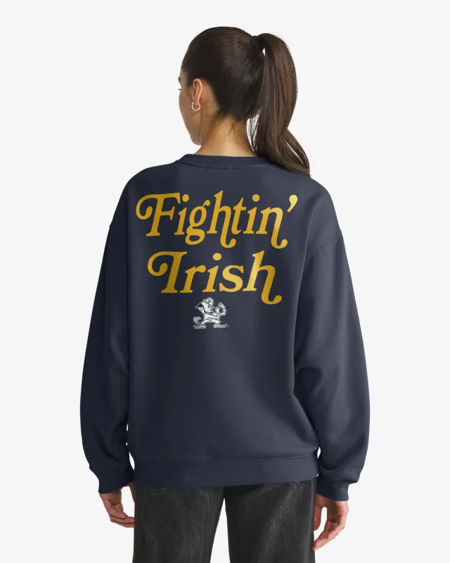 Notre Dame Fighting Irish Shout It Out '47 Oversized Crew Womens made by 47