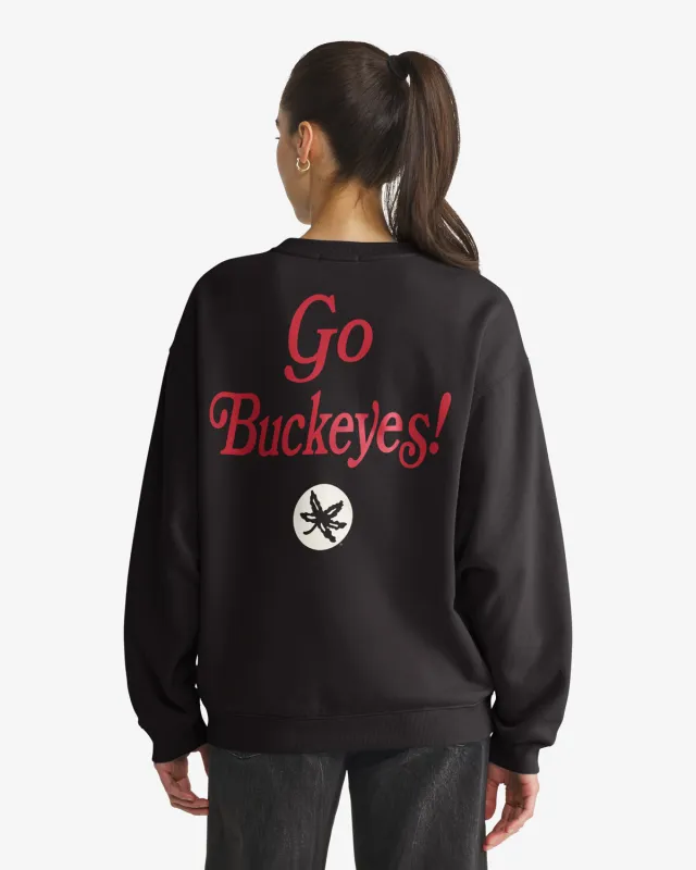 Ohio State Buckeyes Shout It Out '47 Oversized Crew Womens made by 47