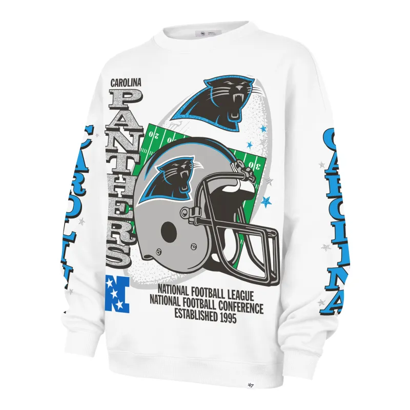CAROLINA PANTHERS THUNDEROUS '47 WOMEN'S OVERSIZED CREW made by 47