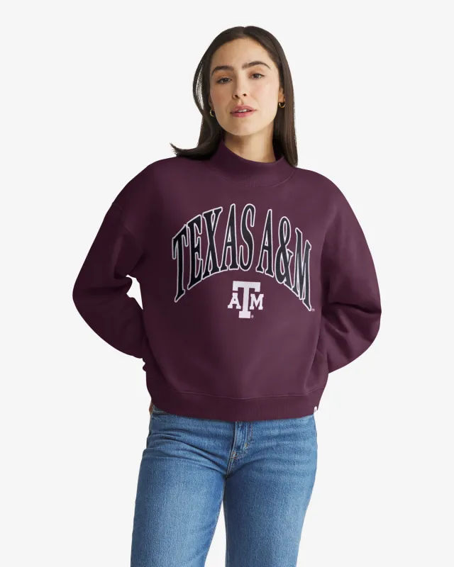 TEXAS A&M AGGIES VANTAGE '47 WOMEN'S MOCK NECK PULLOVER made by 47