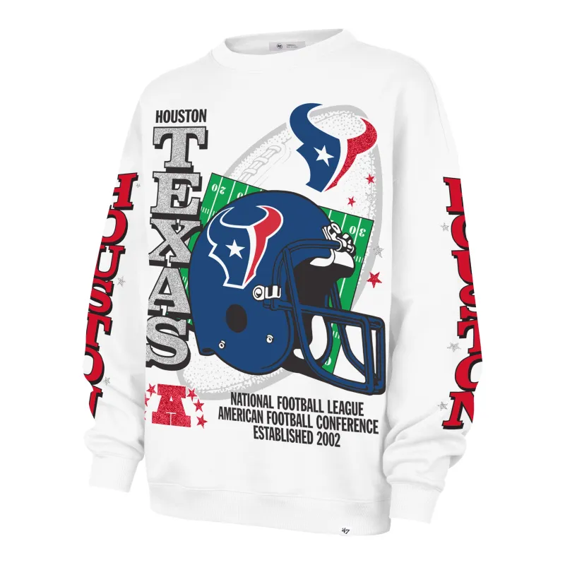 HOUSTON TEXANS THUNDEROUS '47 WOMEN'S OVERSIZED CREW made by 47