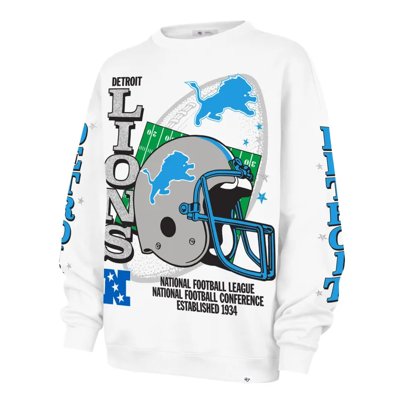 DETROIT LIONS HISTORIC THUNDEROUS '47 WOMEN'S OVERSIZED CREW made by 47