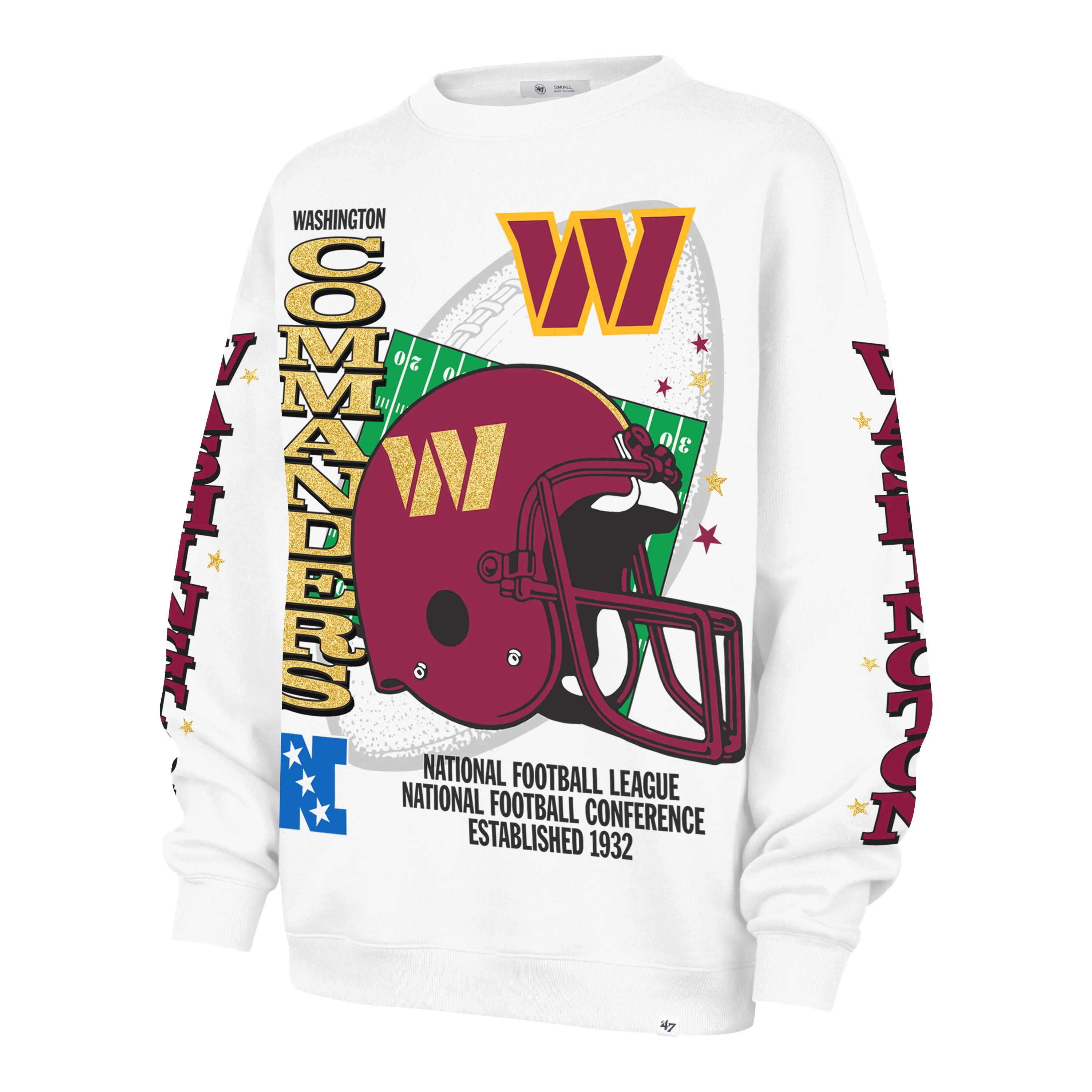 WASHINGTON COMMANDERS THUNDEROUS '47 WOMEN'S OVERSIZED CREW sold by 47