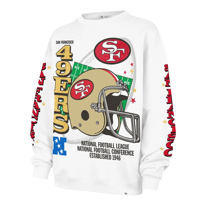 SAN FRANCISCO 49ERS HISTORIC THUNDEROUS '47 WOMEN'S OVERSIZED CREW made by 47
