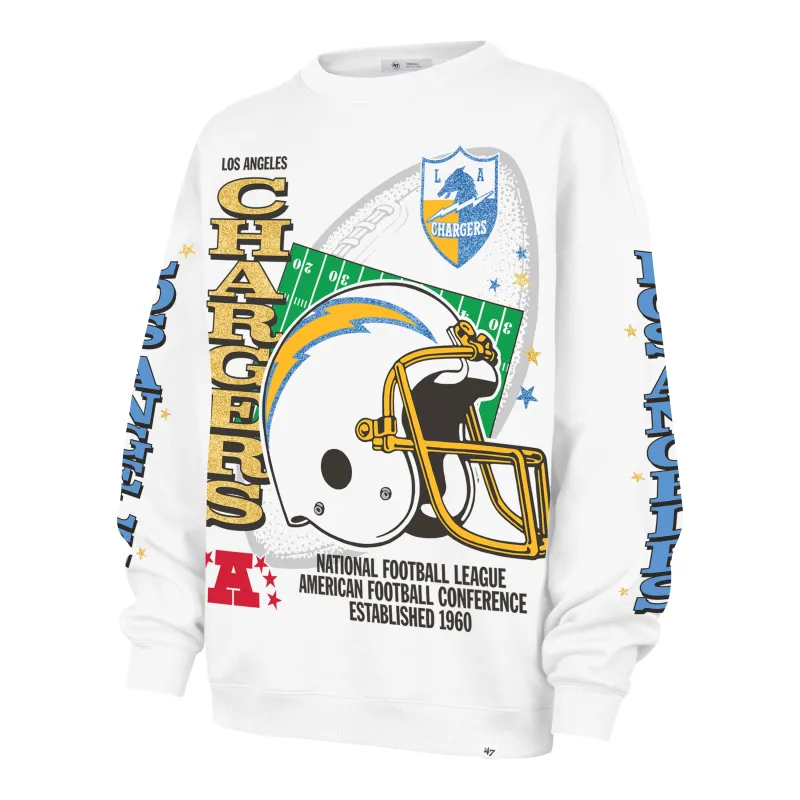LOS ANGELES CHARGERS HISTORIC THUNDEROUS '47 WOMEN'S OVERSIZED CREW made by 47