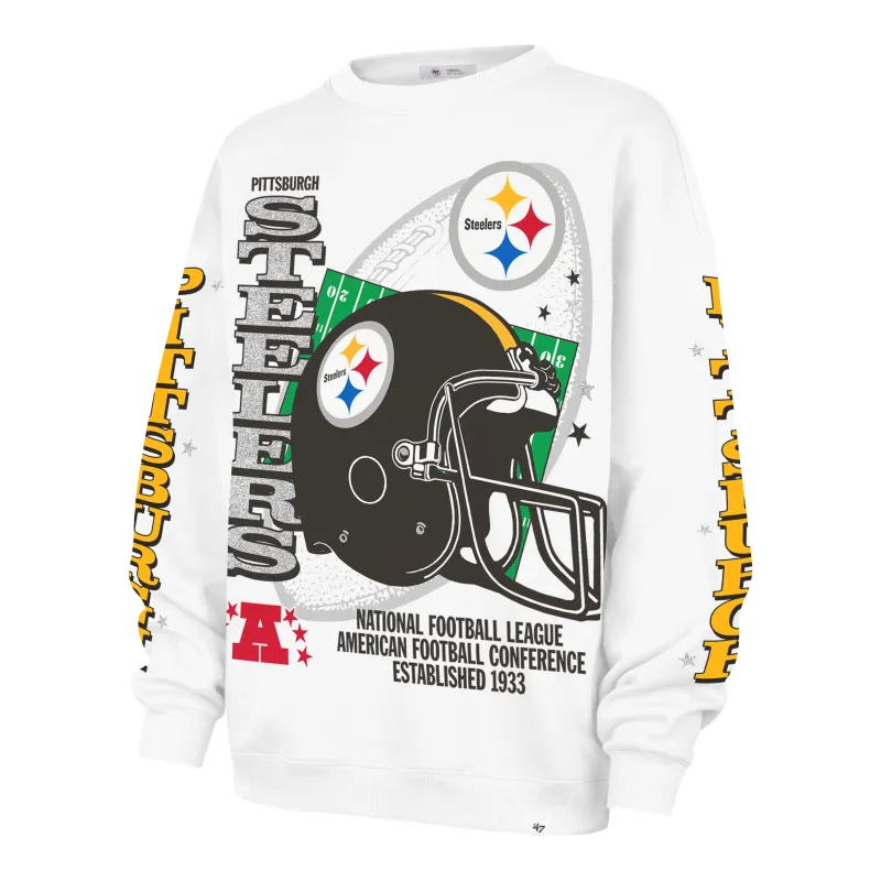 PITTSBURGH STEELERS HISTORIC THUNDEROUS '47 WOMEN'S OVERSIZED CREW made by 47