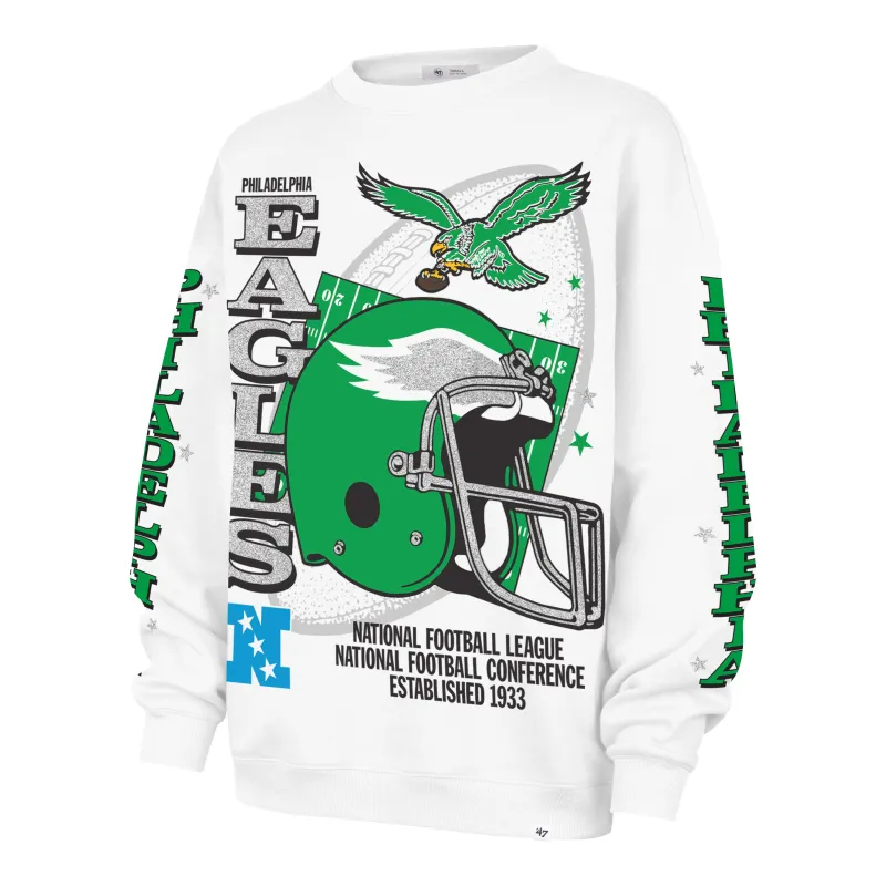 PHILADELPHIA EAGLES HISTORIC THUNDEROUS '47 WOMEN'S OVERSIZED CREW made by 47