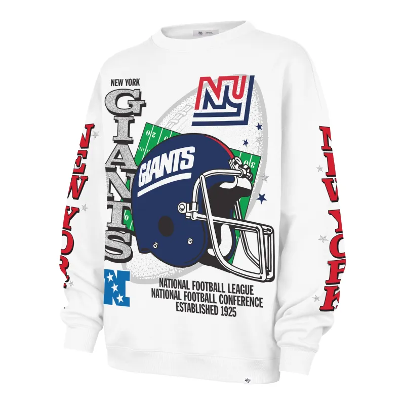 NEW YORK GIANTS HISTORIC THUNDEROUS '47 WOMEN'S OVERSIZED CREW made by 47