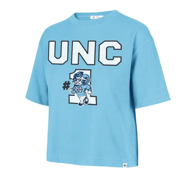 NORTH CAROLINA TAR HEELS UNC VINTAGE FIRST RANK '47 FOUNDATION CROP TEE WOMENS made by 47
