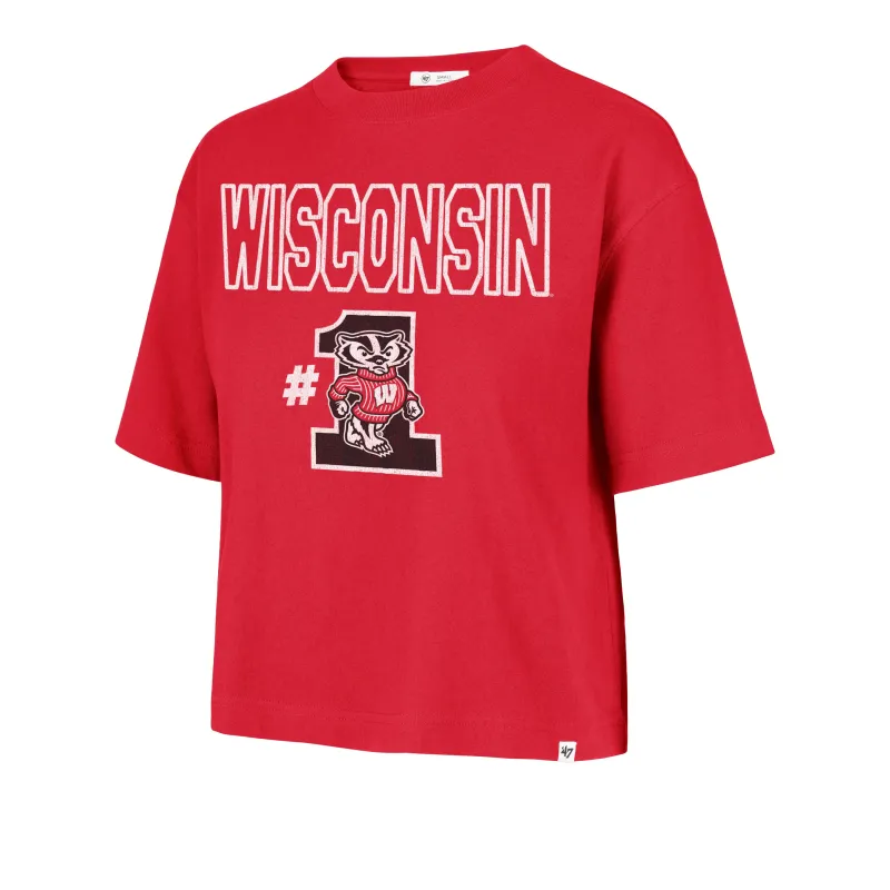 WISCONSIN BADGERS FIRST RANK '47 FOUNDATION CROP TEE WOMENS made by 47