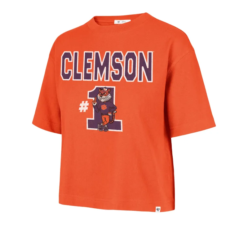 CLEMSON TIGERS FIRST RANK '47 FOUNDATION CROP TEE WOMENS made by 47
