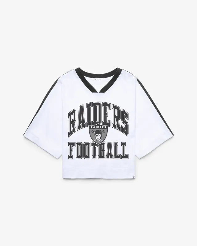 LAS VEGAS RAIDERS HISTORIC BIG OVERARCH '47 WOMEN'S DROP NEEDLE RAGLAN JERSEY made by 47