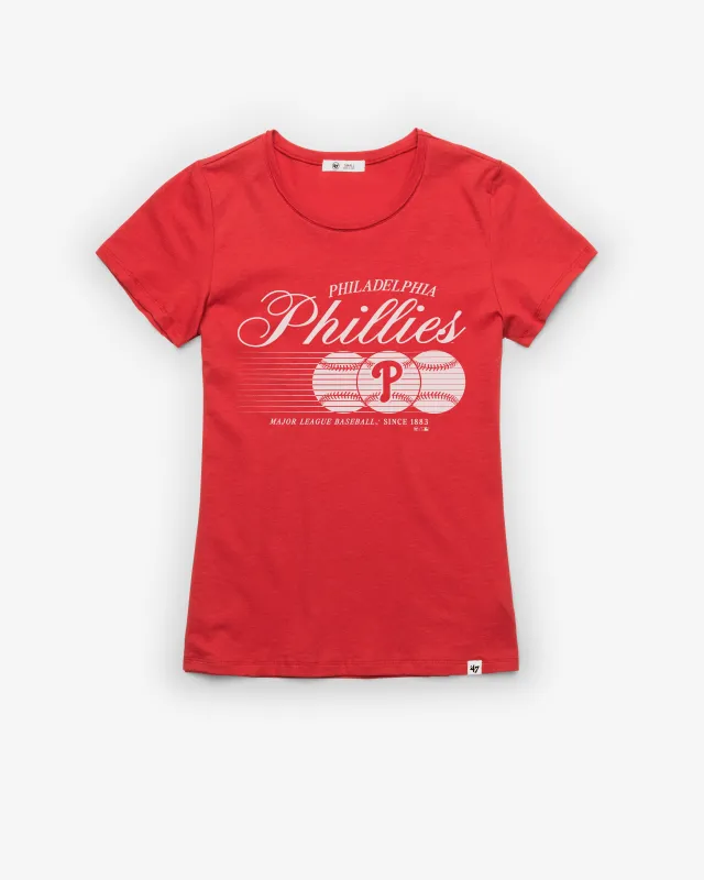 PHILADELPHIA PHILLIES SPEED THROW '47 WOMEN'S FRANKIE TEE made by 47
