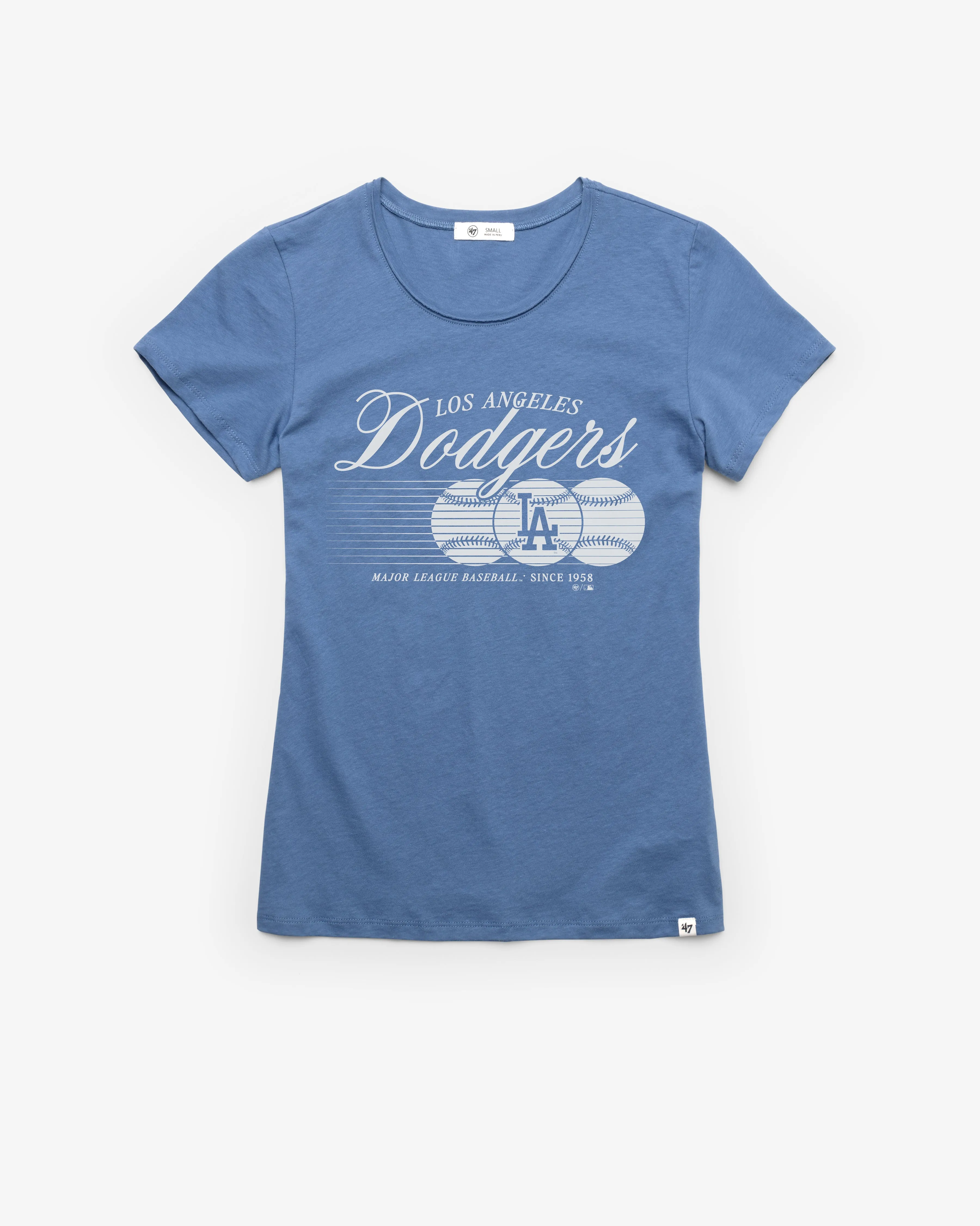 LOS ANGELES DODGERS SPEED THROW '47 WOMEN'S FRANKIE TEE sold by 47