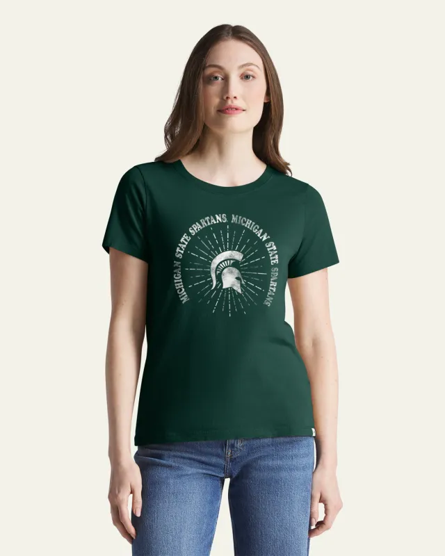 MICHIGAN STATE SPARTANS SHINE LINES '47 WOMEN'S EVERYDAY TEE made by 47