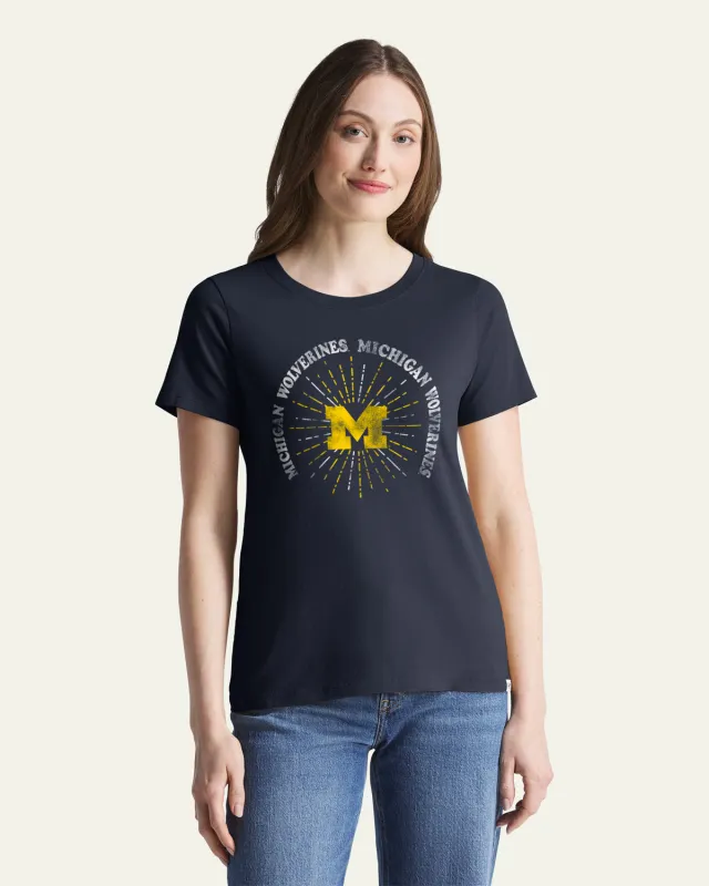 MICHIGAN WOLVERINES SHINE LINES '47 WOMEN'S EVERYDAY TEE made by 47