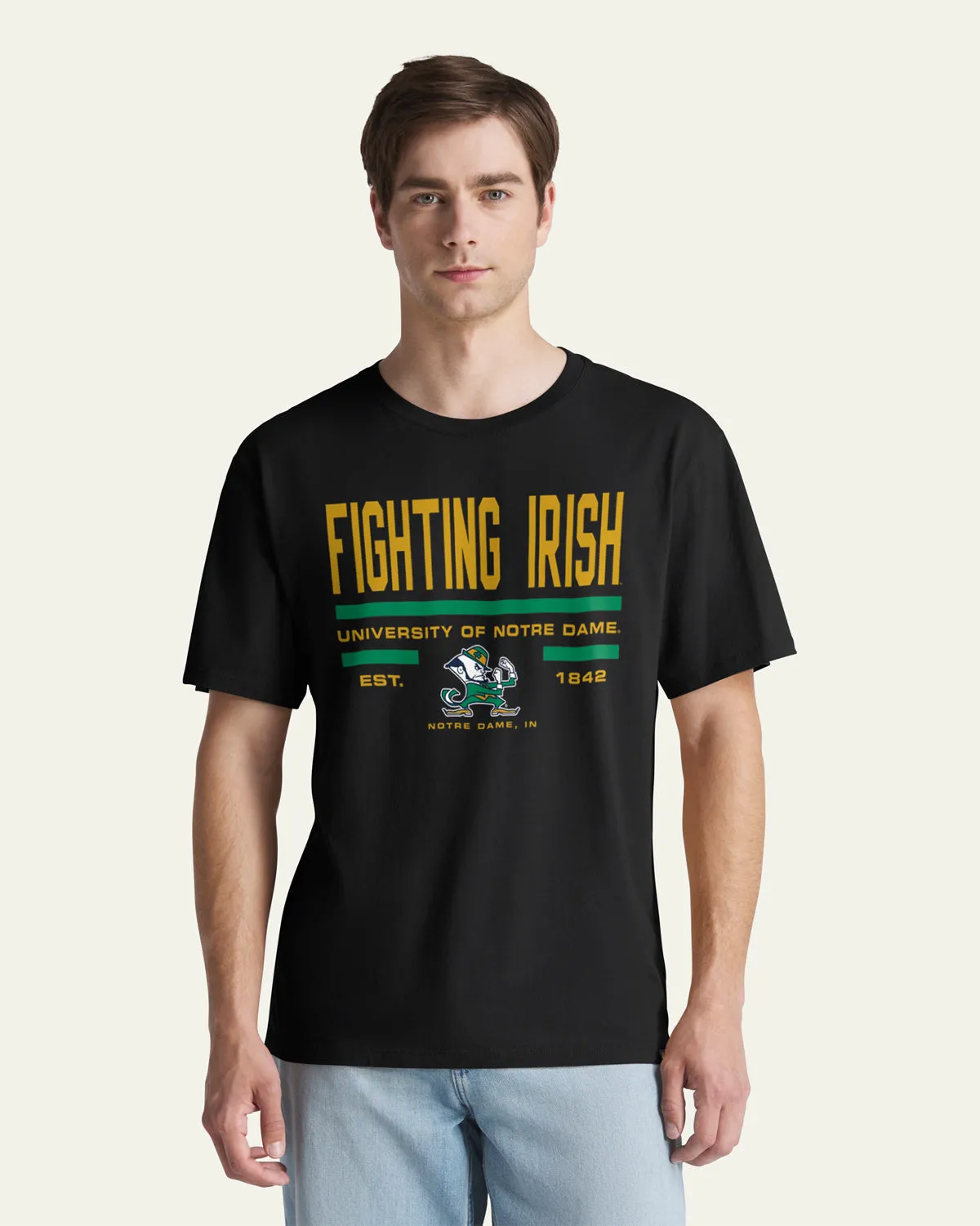 NOTRE DAME FIGHTING IRISH STACK BLOCK '47 EVERYDAY TEE sold by 47