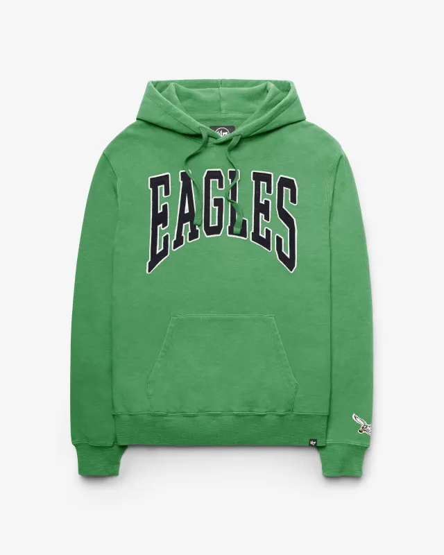 PHILADELPHIA EAGLES HISTORIC GROTON WELL WORN '47 FRENCH TERRY HOOD made by 47