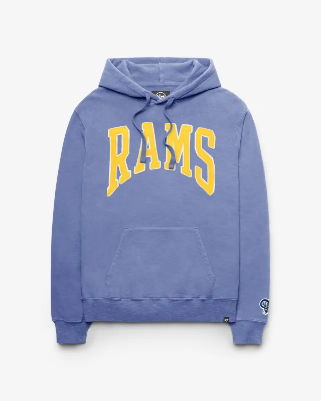 LOS ANGELES RAMS HISTORIC GROTON WELL WORN '47 FRENCH TERRY HOOD made by 47