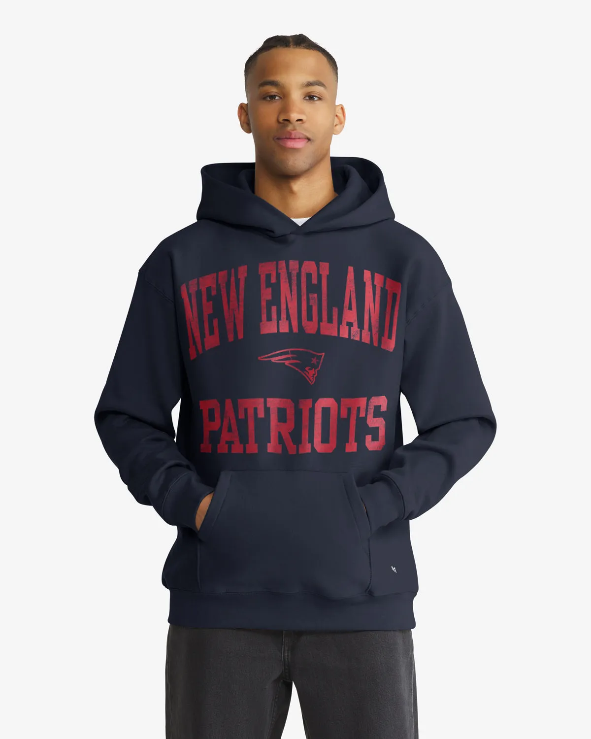 New England Patriots Campus Stack Arched '47 Foundation Hood sold by 47