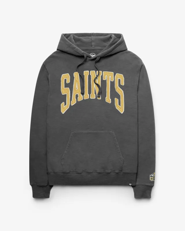 NEW ORLEANS SAINTS HISTORIC GROTON WELL WORN '47 FRENCH TERRY HOOD made by 47