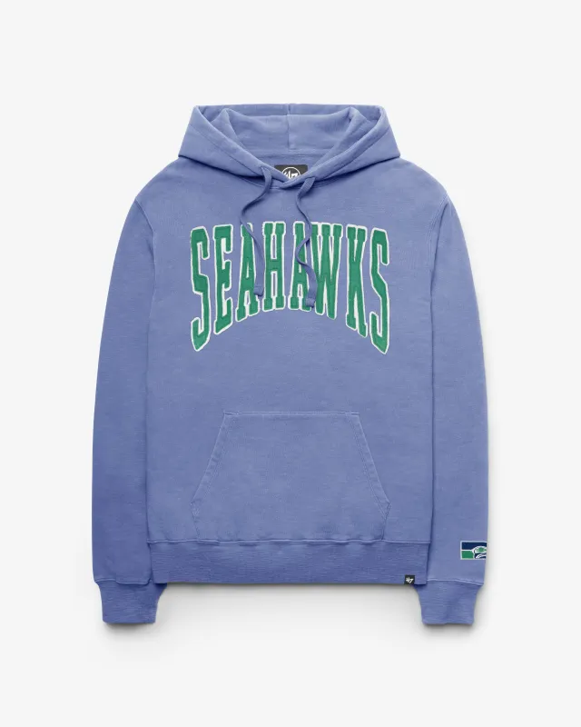 SEATTLE SEAHAWKS HISTORIC GROTON WELL WORN '47 FRENCH TERRY HOOD made by 47